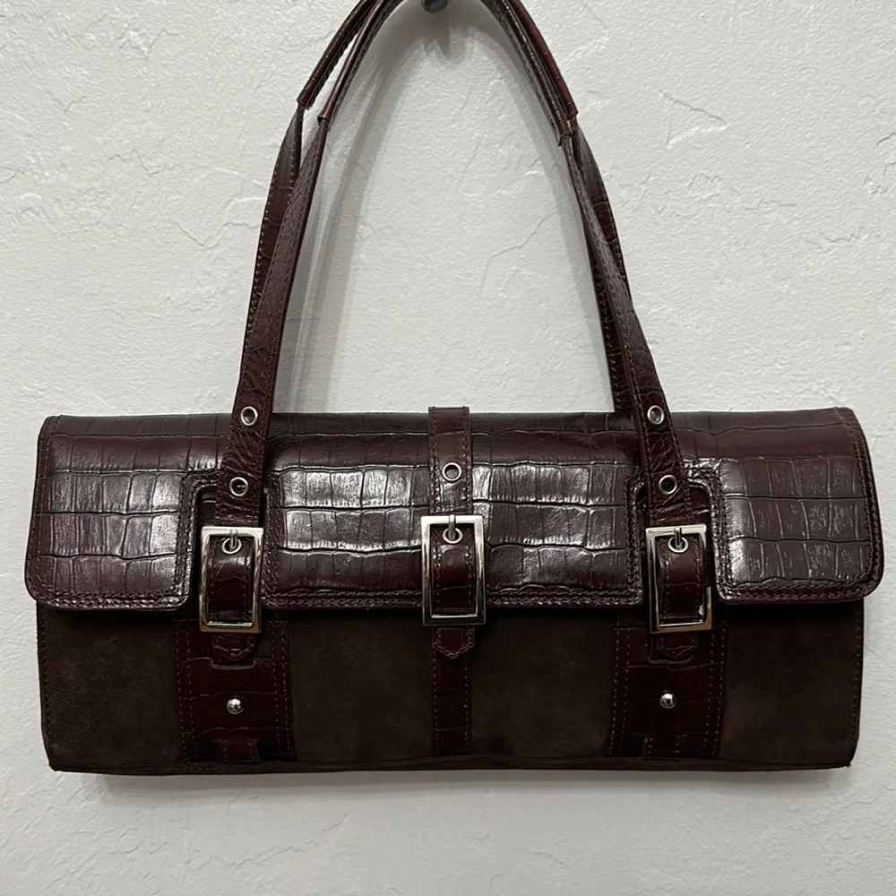 MAXX New York Classy Leather Satchel Bag Purse